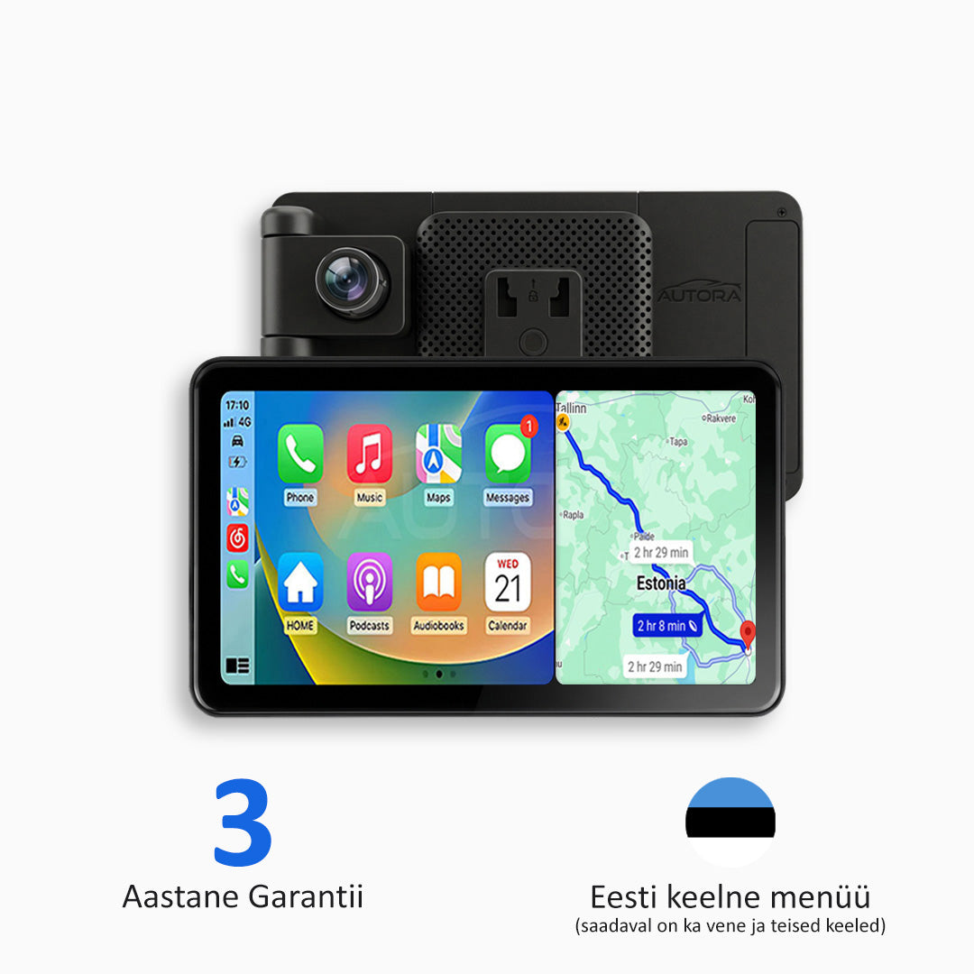 Universaalne Auto Multimeedia koos Apple CarPlay, Android Auto ja Videoregistraatoriga (2026 Mudel)