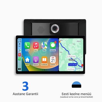 Universaalne Auto Multimeedia koos Apple CarPlay, Android Auto ja Videoregistraatoriga (2025 Mudel)