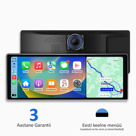 Universaalne Auto Multimeedia koos Apple CarPlay, Android Auto ja Videoregistraatoriga (2026 Mudel)