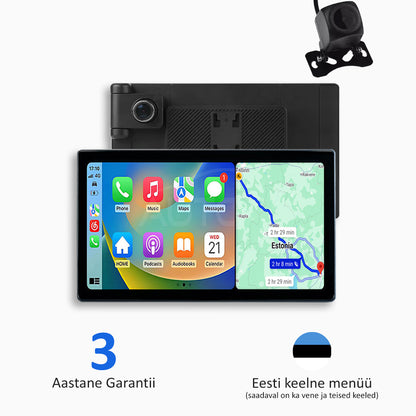 Universaalne Auto Multimeedia koos Apple CarPlay, Android Auto ja Videoregistraatoriga (2025 Mudel)