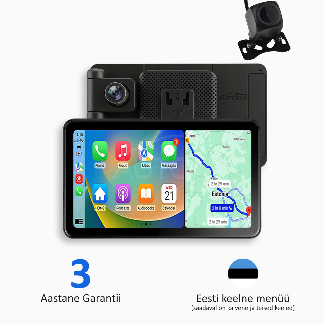 Universaalne Auto Multimeedia koos Apple CarPlay, Android Auto ja Videoregistraatoriga (2026 Mudel)