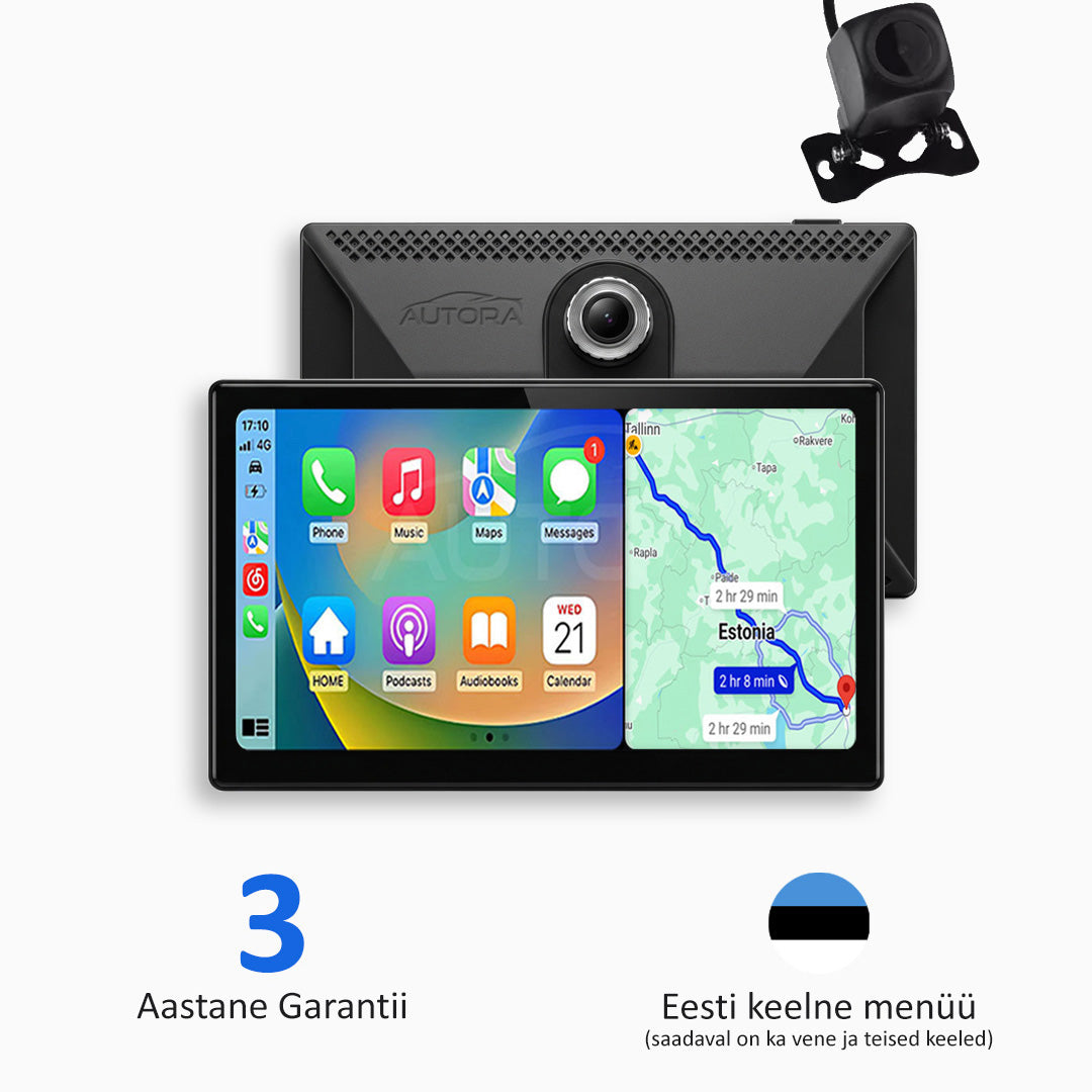 Universaalne Auto Multimeedia koos Apple CarPlay, Android Auto ja Videoregistraatoriga (2026 Mudel)