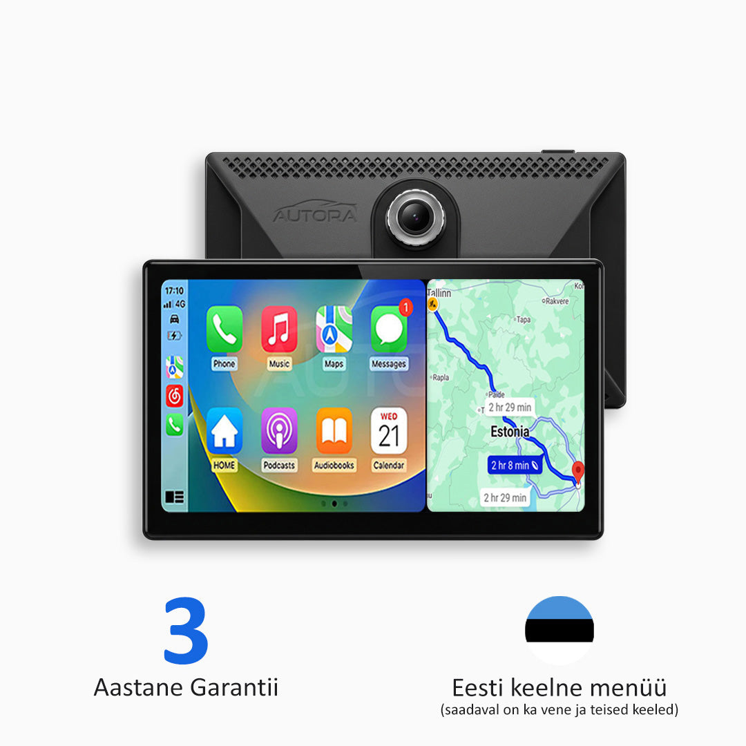 Universaalne Auto Multimeedia koos Apple CarPlay, Android Auto ja Videoregistraatoriga (2026 Mudel)